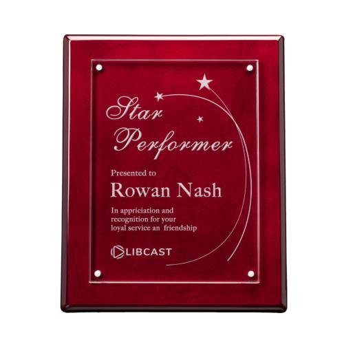 Plaque Awards - Retirement Plaques - Sedum - Rosewood