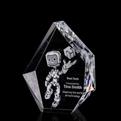 Recognition Awards - Crystal Awards - Brickell 3D Award 