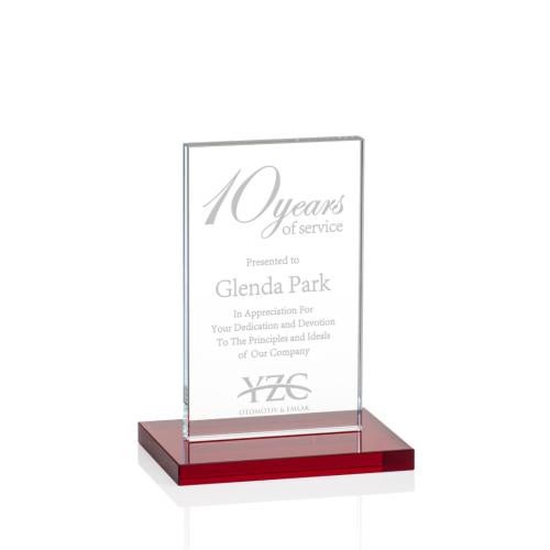Recognition Awards - Crystal Awards - Heathrow Award - Red