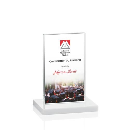 Recognition Awards - Crystal Awards - Heathrow VividPrint™ Award - White 