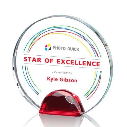 Recognition Awards - Crystal Awards - Maplin VividPrint&trade; Award - Red