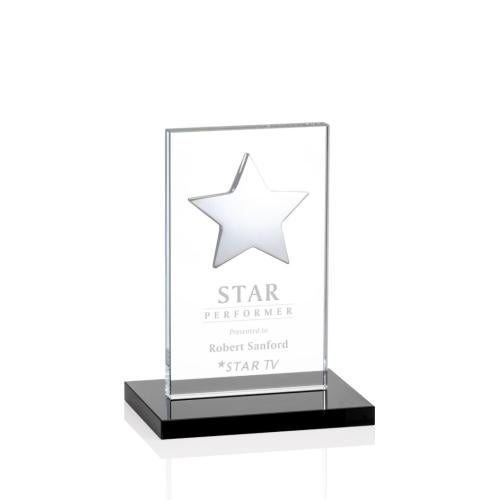 Recognition Awards - Crystal Awards - Dallas Star Award - Black/Silver 