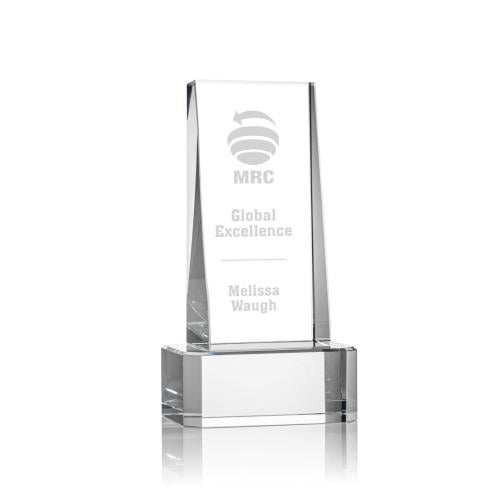 Recognition Awards - Crystal Awards - Milnerton Award on Base - Clear