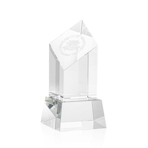 Recognition Awards - Crystal Awards - Barone Award on Base - Clear