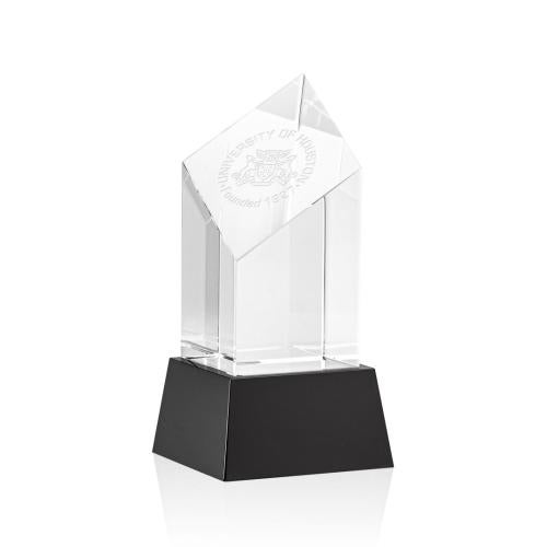 Recognition Awards - Crystal Awards - Barone Award on Base - Black