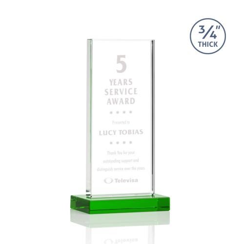 Recognition Awards - Crystal Awards - Arizona Award - Green 