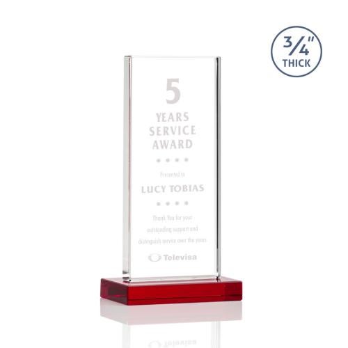 Recognition Awards - Crystal Awards - Arizona Award - Red 