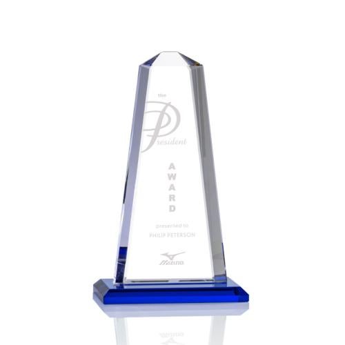 Recognition Awards - Crystal Awards - Pinnacle Award - Blue
