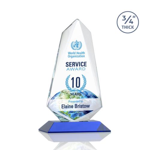 Recognition Awards - Crystal Awards - Sheridan VividPrint™ Award - Blue