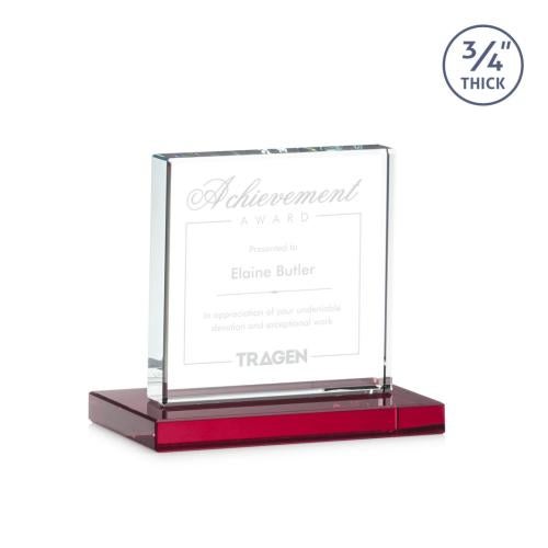 Recognition Awards - Crystal Awards - Terra Award - Red 