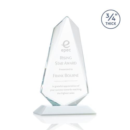 Recognition Awards - Crystal Awards - Sheridan Award - White