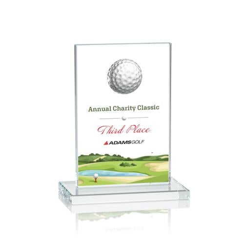 Recognition Awards - Crystal Awards - Cumberland VividPrint™ Golf Award - Clear