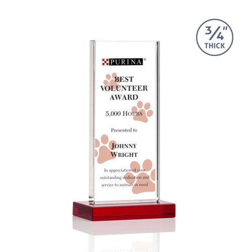 Recognition Awards - Crystal Awards - Arizona VividPrint™ Award - Red