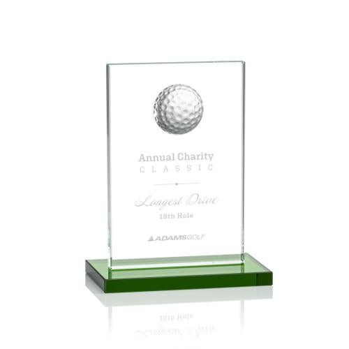 Recognition Awards - Crystal Awards - Cumberland Golf Award - Green