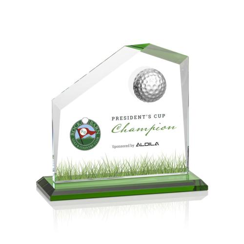 Recognition Awards - Crystal Awards - Andover VividPrint™ Golf Award - Green