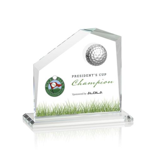 Recognition Awards - Crystal Awards - Andover VividPrint™ Golf Award - Clear