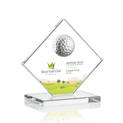 Recognition Awards - Crystal Awards - Barrick Golf VividPrint&trade; Award - Clear