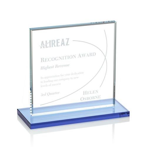 Recognition Awards - Crystal Awards - Sahara Award - Sky Blue