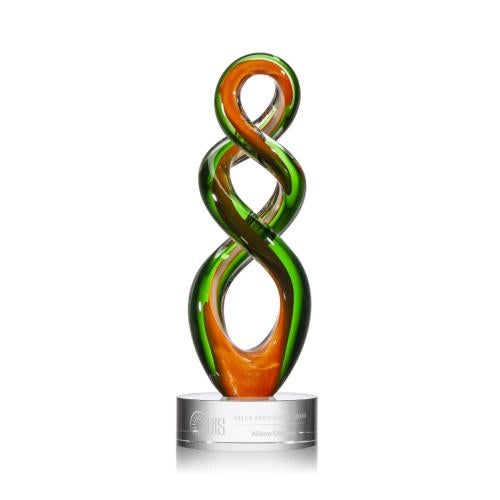 Recognition Awards - Glass Awards - Art Glass Awards - Highlander Award - Clear