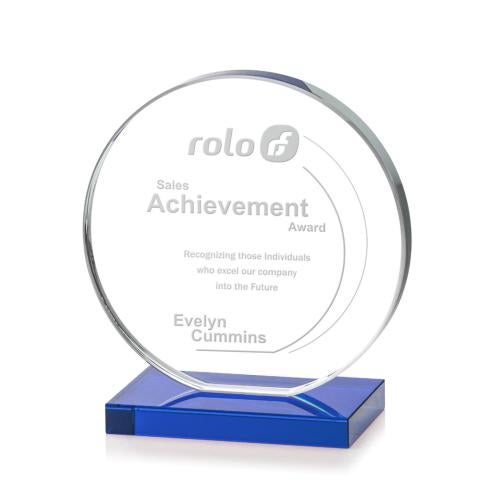Recognition Awards - Crystal Awards - Victoria Award - Blue