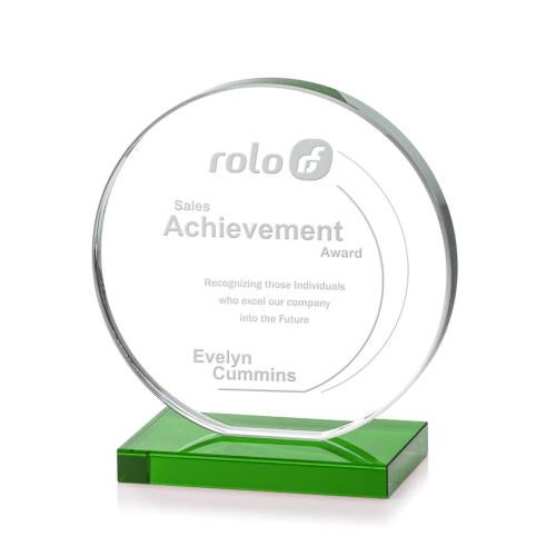Recognition Awards - Crystal Awards - Victoria Award - Green