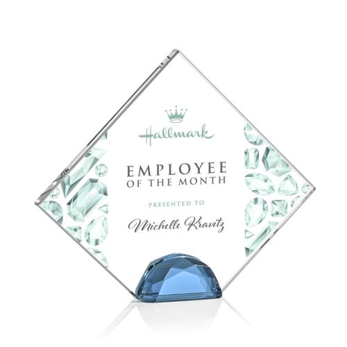 Recognition Awards - Crystal Awards - Deerfield VividPrint™ Award - Sky Blue 