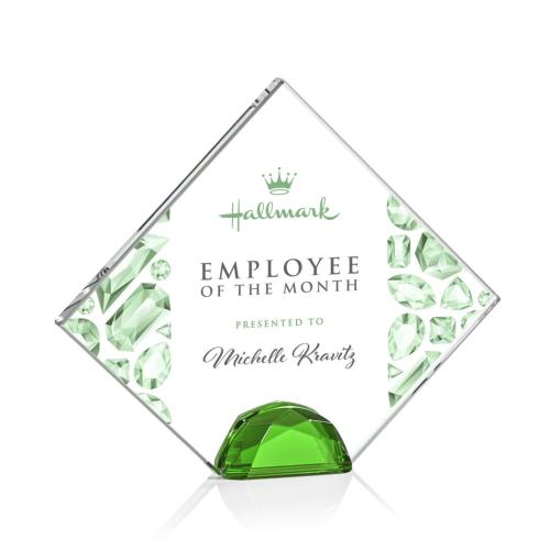 Recognition Awards - Crystal Awards - Deerfield VividPrint™ Award - Green 
