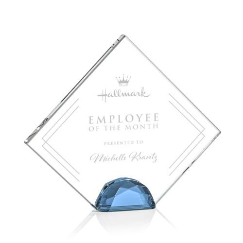 Recognition Awards - Crystal Awards - Deerfield Award - Sky Blue