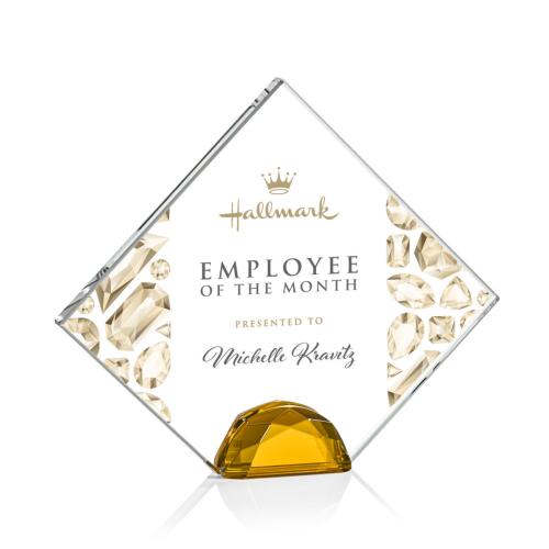 Recognition Awards - Crystal Awards - Deerfield VividPrint™ Award - Amber