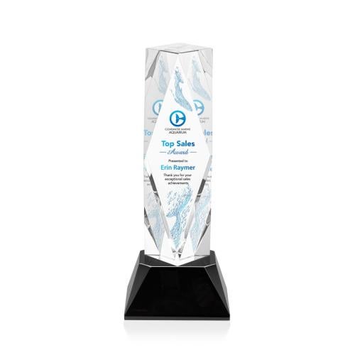 Recognition Awards - Crystal Awards - President VividPrint™ Award on Base - Black