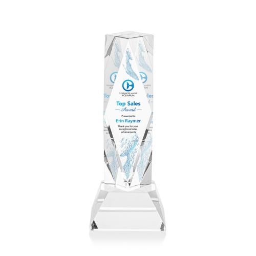 Recognition Awards - Crystal Awards - President VividPrint™ Award on Base - Clear