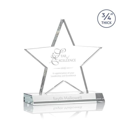 Recognition Awards - Crystal Awards - Chippendale Star Award - Clear