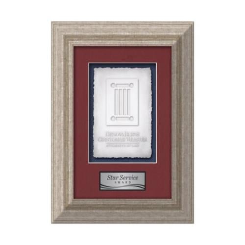 Plaque Awards - Framed Awards & Plaques - Terrene -  Antique Silver