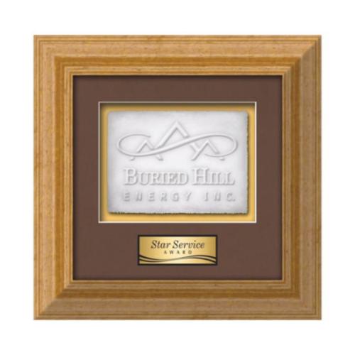 Plaque Awards - Framed Awards & Plaques - Terrene -  Antique Gold