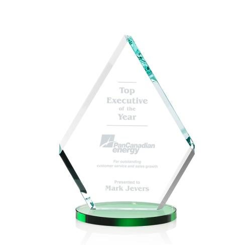 Recognition Awards - Crystal Awards - Canton Award - Green