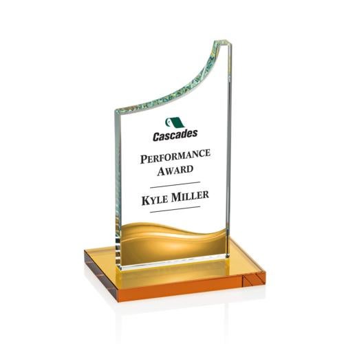 Recognition Awards - Crystal Awards - Eden VividPrint™ Award - Amber