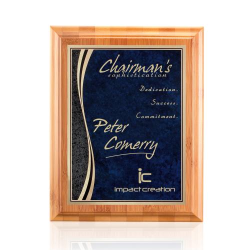 Recognition Awards - Sustainable Awards - Bamboo/Finch - Blue 