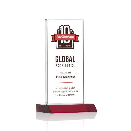 Recognition Awards - Crystal Awards - Bolton VividPrint™ Award - Red