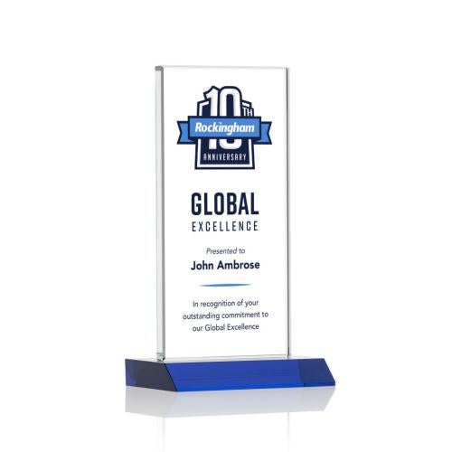 Recognition Awards - Crystal Awards - Bolton VividPrint™ Award - Blue 