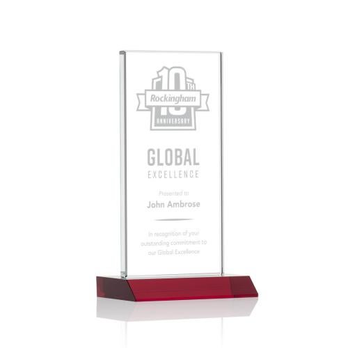 Recognition Awards - Crystal Awards - Bolton Award - Red 