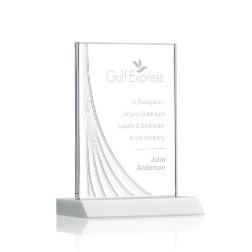 Leighton Liquid Crystal™ Award - White Recognition Awards - Crystal Awards - Leighton Liquid Crystal™ Award - White