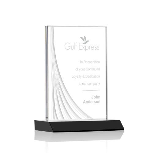 Recognition Awards - Crystal Awards - Leighton Liquid Crystal™  Award - Black