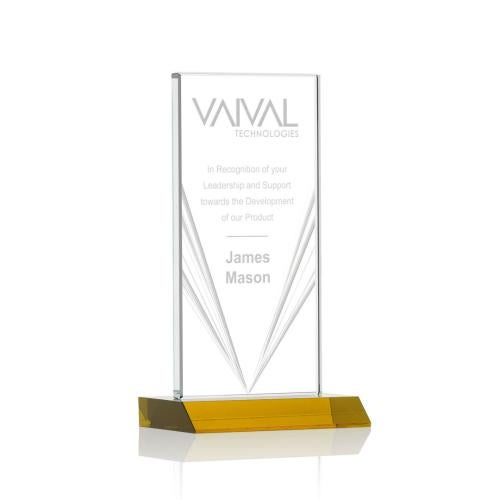 Recognition Awards - Crystal Awards - Seaford Liquid Crystal™ Award - Amber 
