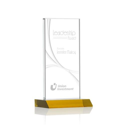 Recognition Awards - Crystal Awards - Keane Liquid Crystal™ Award - Amber