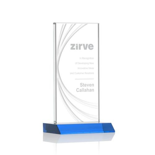 Recognition Awards - Crystal Awards - Hawkins Liquid Crystal™  Award - Sky Blue 