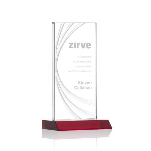 Hawkins Liquid Crystal™ Award - Red Recognition Awards - Crystal Awards - Hawkins Liquid Crystal™ Award - Red