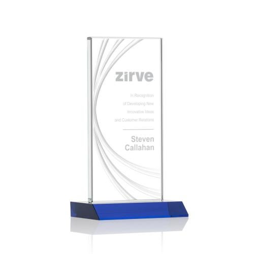 Recognition Awards - Crystal Awards - Hawkins Liquid Crystal™ Award - Blue
