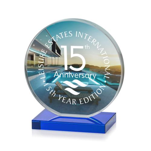 Recognition Awards - Crystal Awards - Victoria VividPrint™ Award - Blue