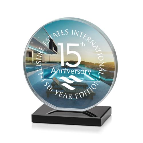 Recognition Awards - Crystal Awards - Victoria VividPrint™ Award - Black
