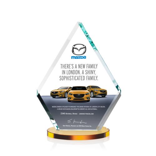 Canton VividPrint™ Award - Amber Recognition Awards - Crystal Awards - Canton VividPrint™ Award - Amber